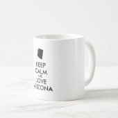 カスタマイズ保可能なCALM and LOVE ARIZONA コーヒーマグカップ (正面右)