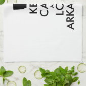 カスタマイズ保可能なCALM and LOVE ARKANSAS キッチンタオル (折り畳み)