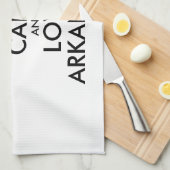 カスタマイズ保可能なCALM and LOVE ARKANSAS キッチンタオル (四つ折り)