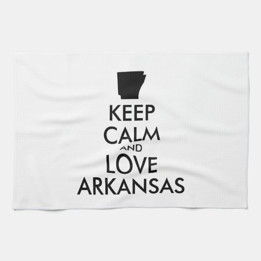 カスタマイズ保可能なCALM and LOVE ARKANSAS キッチンタオル (横)