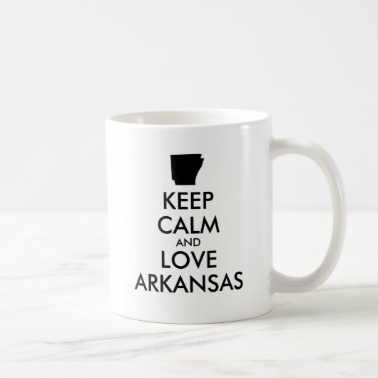 カスタマイズ保可能なCALM and LOVE ARKANSAS コーヒーマグカップ (右)