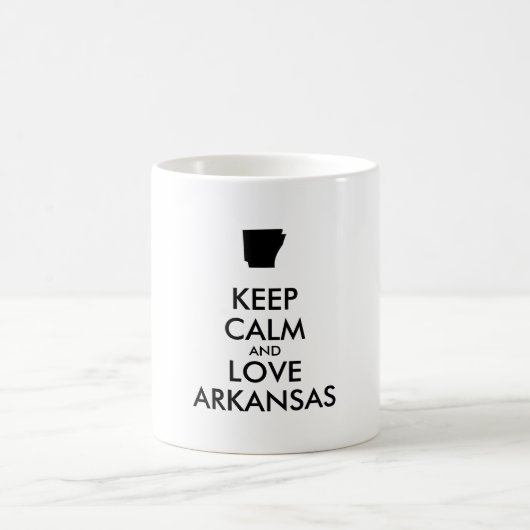 カスタマイズ保可能なCALM and LOVE ARKANSAS コーヒーマグカップ (中央)