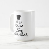 カスタマイズ保可能なCALM and LOVE ARKANSAS コーヒーマグカップ (正面左)