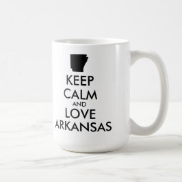カスタマイズ保可能なCALM and LOVE ARKANSAS コーヒーマグカップ