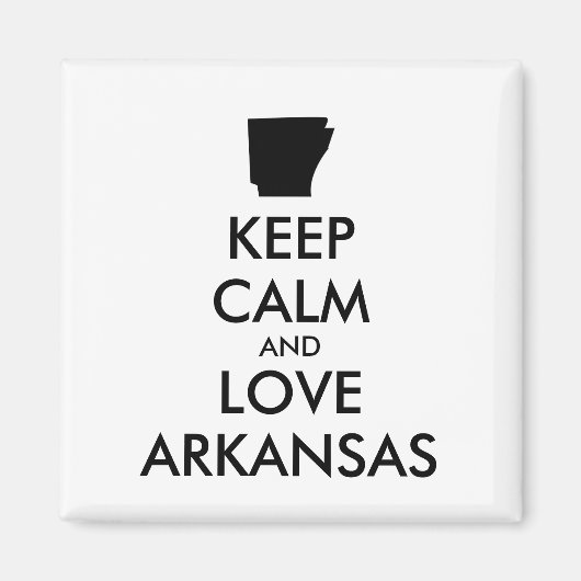 カスタマイズ保可能なCALM and LOVE ARKANSAS マグネット (正面)