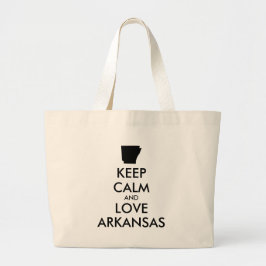 カスタマイズ保可能なCALM and LOVE ARKANSAS ラージトートバッグ