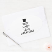 カスタマイズ保可能なCALM and LOVE ARKANSAS 楕円形シール (封筒)