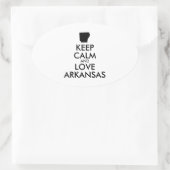 カスタマイズ保可能なCALM and LOVE ARKANSAS 楕円形シール (バッグ)