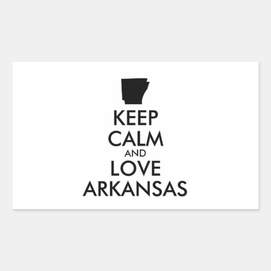 カスタマイズ保可能なCALM and LOVE ARKANSAS 長方形シール (正面)
