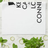 カスタマイズ保可能なCALM and LOVE CONNECTICUT キッチンタオル (折り畳み)