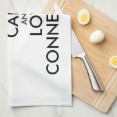 カスタマイズ保可能なCALM and LOVE CONNECTICUT キッチンタオル (四つ折り)