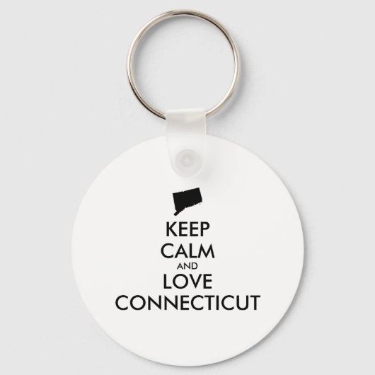 カスタマイズ保可能なCALM and LOVE CONNECTICUT キーホルダー (正面)