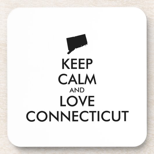 カスタマイズ保可能なCALM and LOVE CONNECTICUT コースター (正面)