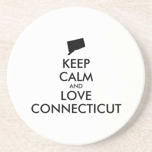 カスタマイズ保可能なCALM and LOVE CONNECTICUT コースター (正面)