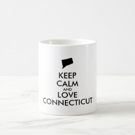 カスタマイズ保可能なCALM and LOVE CONNECTICUT コーヒーマグカップ