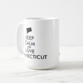 カスタマイズ保可能なCALM and LOVE CONNECTICUT コーヒーマグカップ (正面左)