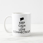 カスタマイズ保可能なCALM and LOVE CONNECTICUT コーヒーマグカップ (左)