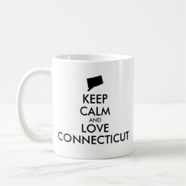 カスタマイズ保可能なCALM and LOVE CONNECTICUT コーヒーマグカップ