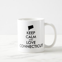 カスタマイズ保可能なCALM and LOVE CONNECTICUT コーヒーマグカップ