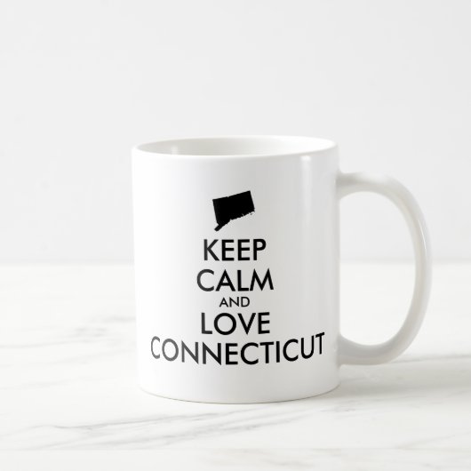 カスタマイズ保可能なCALM and LOVE CONNECTICUT コーヒーマグカップ (右)