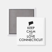 カスタマイズ保可能なCALM and LOVE CONNECTICUT マグネット (正面/裏面)