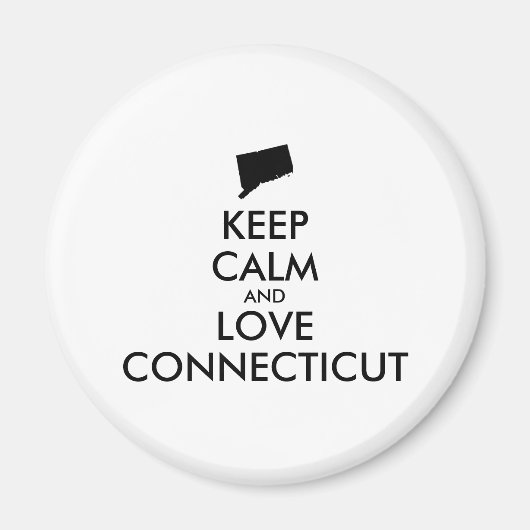 カスタマイズ保可能なCALM and LOVE CONNECTICUT マグネット (正面)