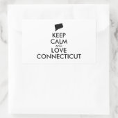 カスタマイズ保可能なCALM AND LOVE CONNECTICUT 長方形シール (バッグ)