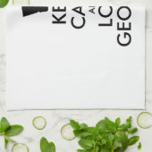 カスタマイズ保可能なCALM and LOVE GEORGIA キッチンタオル (折り畳み)