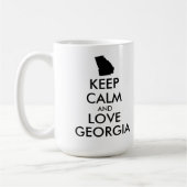 カスタマイズ保可能なCALM and LOVE GEORGIA コーヒーマグカップ (左)