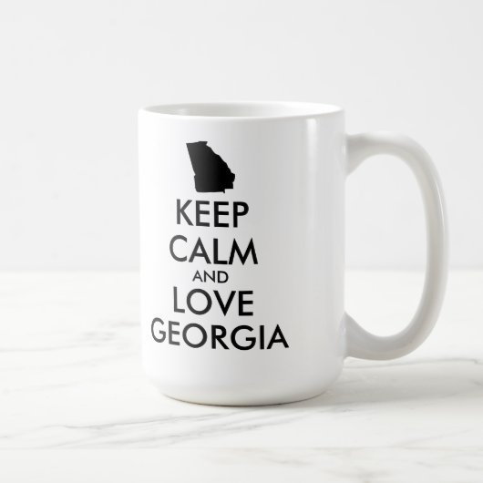 カスタマイズ保可能なCALM and LOVE GEORGIA コーヒーマグカップ (右)