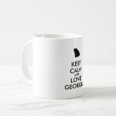 カスタマイズ保可能なCALM and LOVE GEORGIA コーヒーマグカップ (正面左)