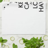 カスタマイズ保可能なCALM and LOVE HAWAII キッチンタオル (折り畳み)