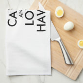 カスタマイズ保可能なCALM and LOVE HAWAII キッチンタオル (四つ折り)