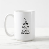 カスタマイズ保可能なCALM and LOVE HAWAII コーヒーマグカップ (左)