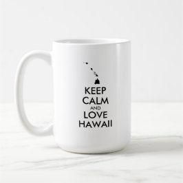 カスタマイズ保可能なCALM and LOVE HAWAII コーヒーマグカップ