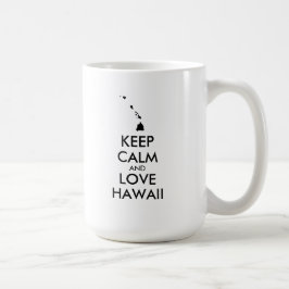カスタマイズ保可能なCALM and LOVE HAWAII コーヒーマグカップ