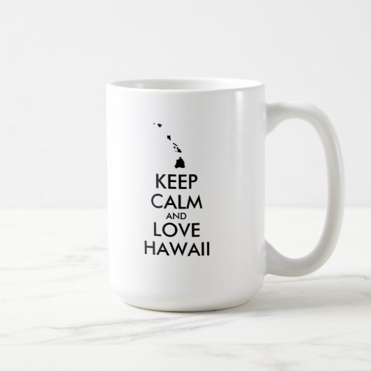 カスタマイズ保可能なCALM and LOVE HAWAII コーヒーマグカップ (右)