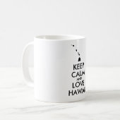 カスタマイズ保可能なCALM and LOVE HAWAII コーヒーマグカップ (正面左)