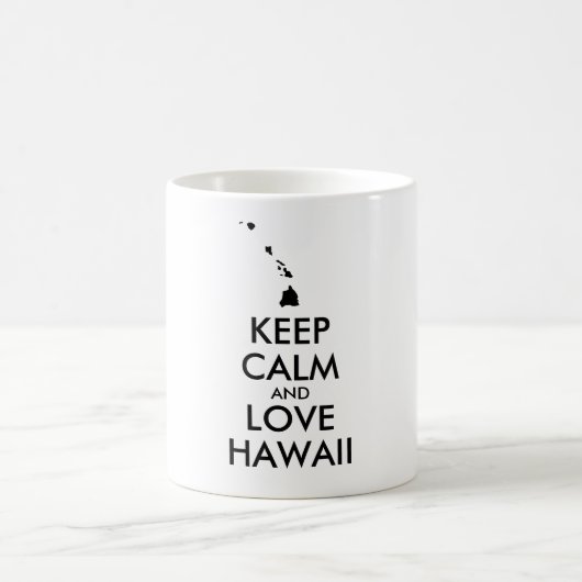 カスタマイズ保可能なCALM and LOVE HAWAII コーヒーマグカップ (中央)