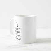 カスタマイズ保可能なCALM and LOVE HAWAII コーヒーマグカップ (正面左)