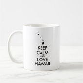 カスタマイズ保可能なCALM and LOVE HAWAII コーヒーマグカップ (左)