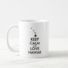カスタマイズ保可能なCALM and LOVE HAWAII コーヒーマグカップ