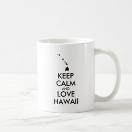 カスタマイズ保可能なCALM and LOVE HAWAII コーヒーマグカップ