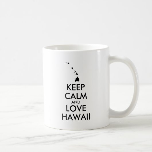 カスタマイズ保可能なCALM and LOVE HAWAII コーヒーマグカップ (右)