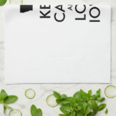 カスタマイズ保可能なCALM AND LOVE IOWA キッチンタオル (折り畳み)