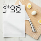 カスタマイズ保可能なCALM AND LOVE IOWA キッチンタオル (四つ折り)