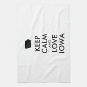 カスタマイズ保可能なCALM AND LOVE IOWA キッチンタオル (縦)