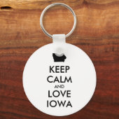 カスタマイズ保可能なCALM AND LOVE IOWA キーホルダー (正面)