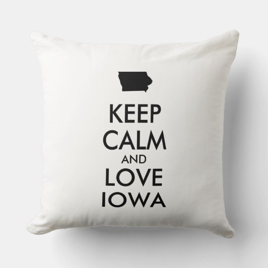 カスタマイズ保可能なCALM AND LOVE IOWA クッション (正面)