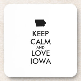 カスタマイズ保可能なCALM AND LOVE IOWA コースター